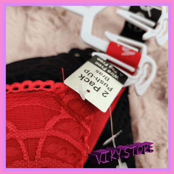 NWT {BEBE} Sensual Duo:  Push Up Bras, Size 34C NWT - Picture 3 of 7